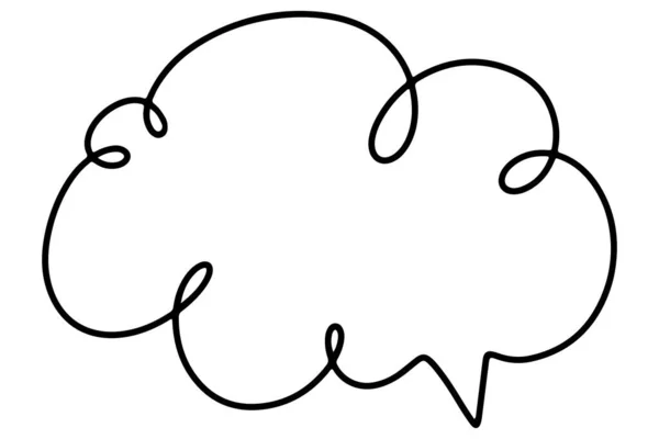 Speech Bubble Outline Message Frame Hand Drawn Speech Bubble Template — Stock Vector