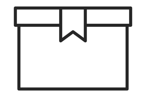 Umrisskästchen Symbol Transparenter Behälter Versandbox Symbol Umrissenes Paketsymbol — Stockvektor