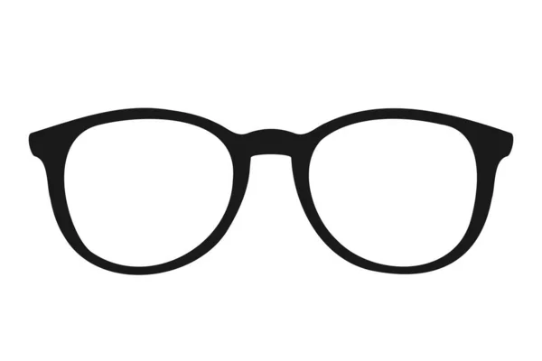 太阳镜图标 眼镜是黑色的 透明的Googles轮廓 — 图库矢量图片