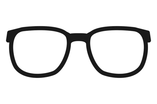 太阳镜图标 眼镜是黑色的 透明的Googles轮廓 — 图库矢量图片