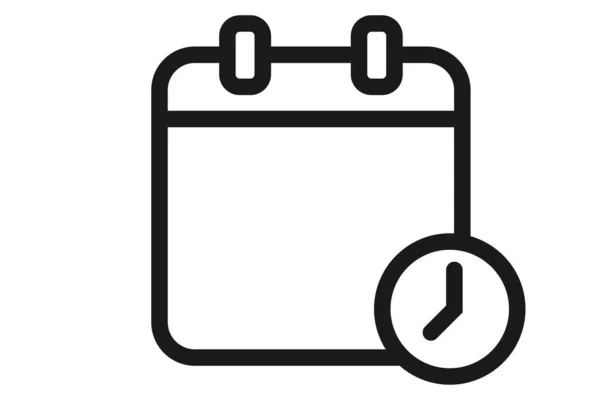 Περίγραμμα Ημερολογίου Εικονίδιο Ρολογιού Διαφανές Εικονίδιο Ημερολόγιο Σύμβολο Υπενθύμισης Γαλακτοκομικών — Διανυσματικό Αρχείο