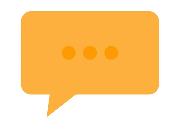 Πρότυπο Φούσκας Ομιλίας Μήνυμα Πορτοκαλί Σύμβολο Συνομιλίας Επίπεδη Απομίμηση Συνομιλίας — Διανυσματικό Αρχείο