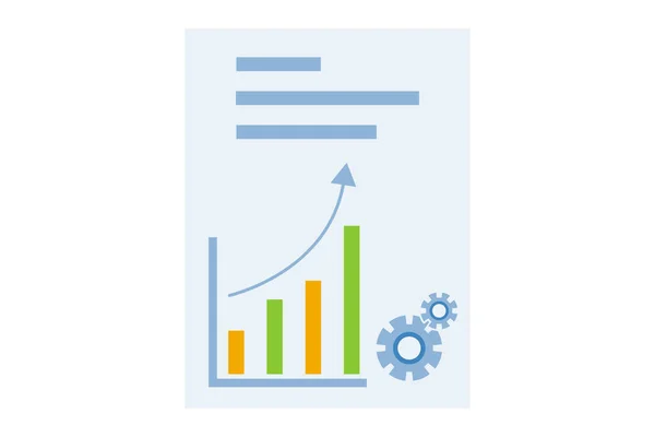 Document Statistique Tableau Des Données Dans Document Fichier Statistique Plat — Image vectorielle