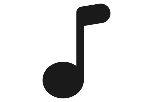 Symbole Musical Icône Musicale Noir — Image vectorielle