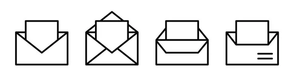 Umschlagsymbole Gesetzt Öffnen Sie Das Mail Symbol Der Reihe Botschaftssymbol — Stockvektor