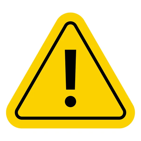 Señal Advertencia Triángulo Icono Amarillo Precaución Símbolo Exclamación Triángulo Amarillo Vectores de stock libres de derechos