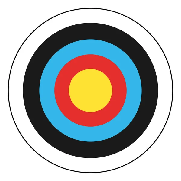 Mirate Simbolo Cerchio Bullseye Cerchio Freccette Icona Destinazione Colorata Grafiche Vettoriali