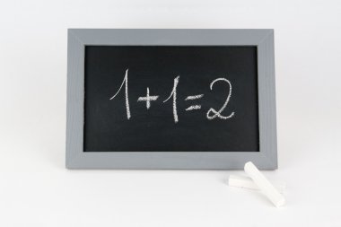 Tafel 1 und 1 mit Kreide