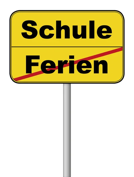 Verkehrschild Schule Ferien — Stok Vektör