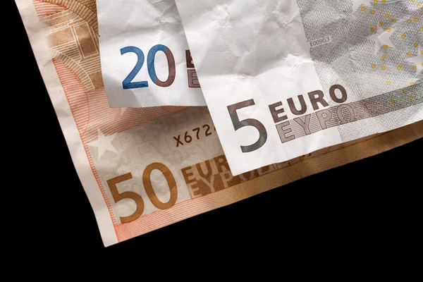 Wrinkled euro money — Stock Photo, Image