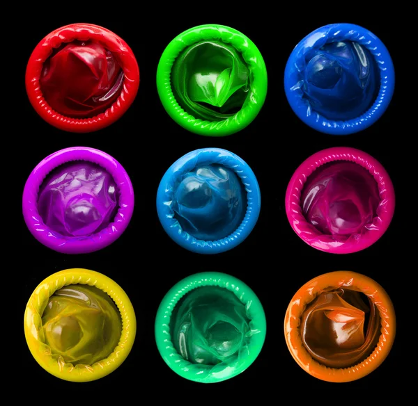 Colorful condoms — Stock Photo, Image