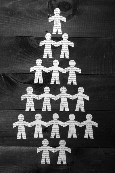 Paper doll people — Stock Photo, Image