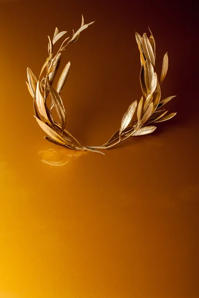 金色橄榄枝花环 — 图库照片