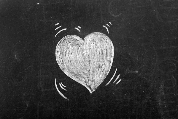 Heart on blackboard — Stock Photo, Image