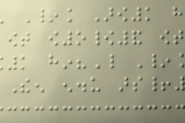 Gewone braille pagina macro — Stockfoto