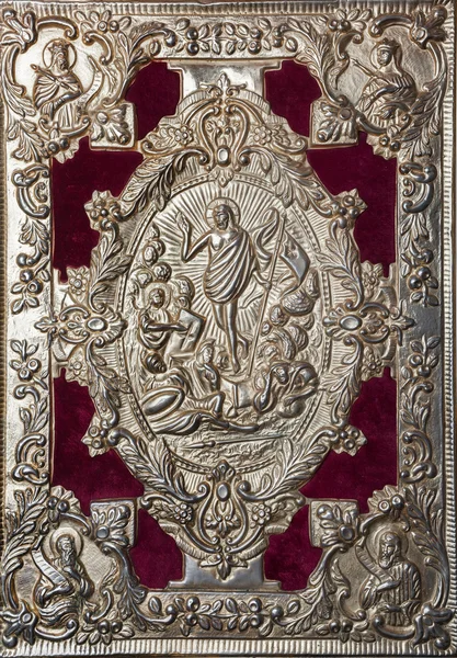 Stříbrný ortodoxní evangelium — Stock fotografie