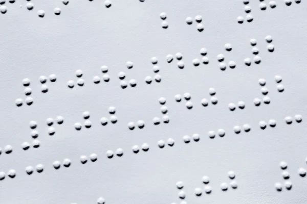 Página simples de Braille Macro — Fotografia de Stock