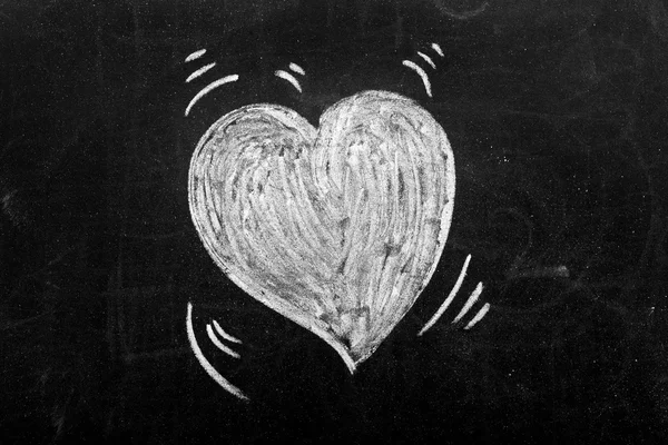 Srdce na tabuli — Stock fotografie