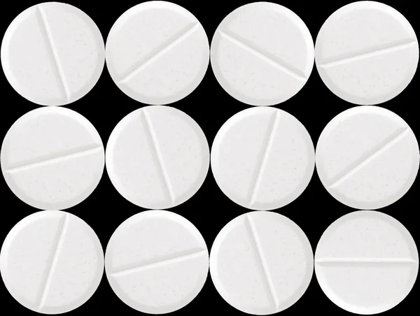 Hvide piller - Stock-foto