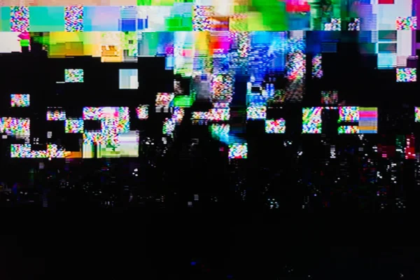 数字电视的噪音 — 图库照片