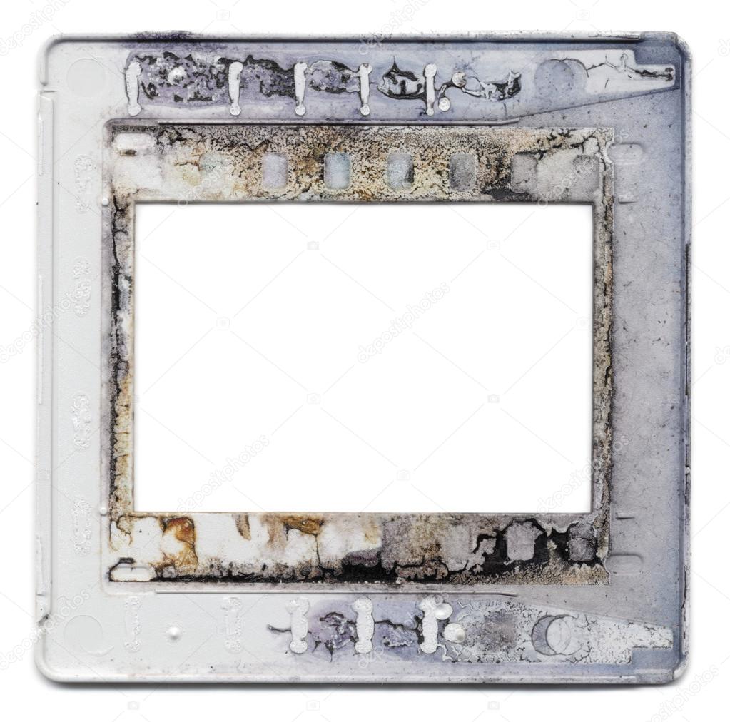 Old plastic slide film mount frame