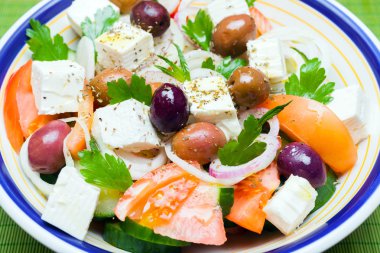geleneksel Yunan köy salatası
