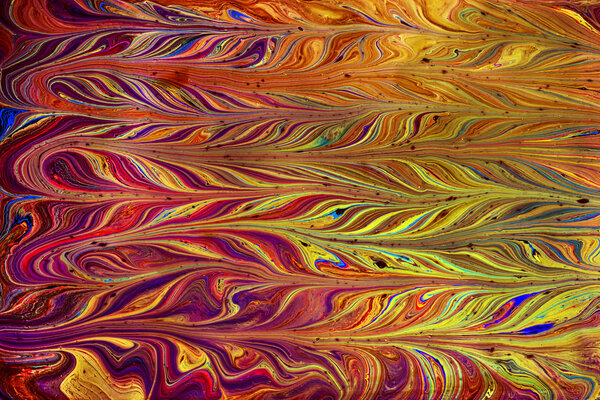 Marbled paper technique
