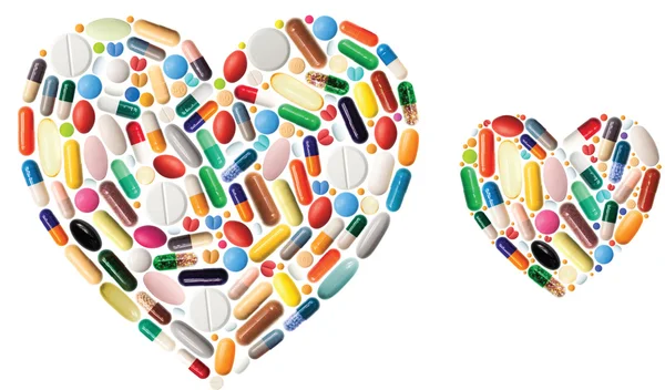 Heart of pills — Stock Photo, Image