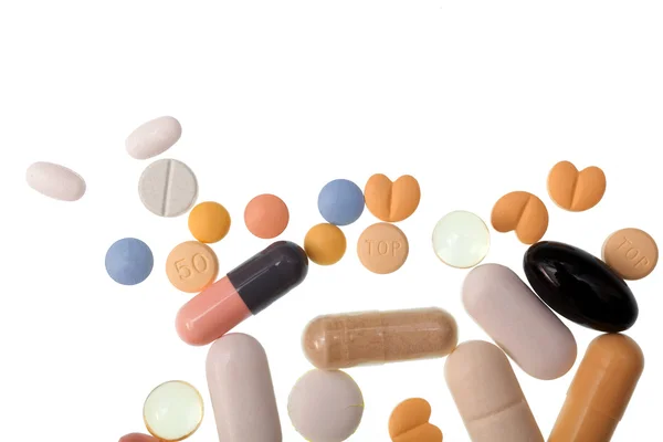 Pills on white — Stock Photo, Image