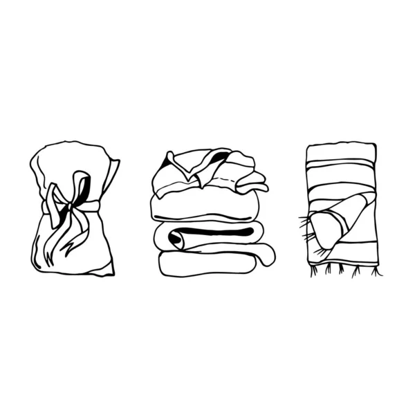 Ensemble Vectoriel Couvertures Style Doodle Sur Fond Blanc Isolé Collection — Image vectorielle