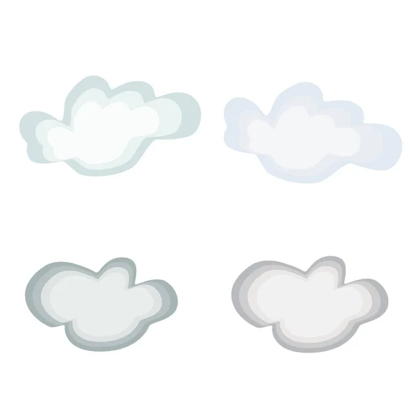 Set Vector Clouds Isolated — Stock Vector