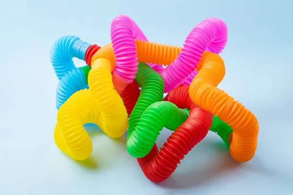 Tubos pop flexibles corrugados, juguetes para niños antiestrés
