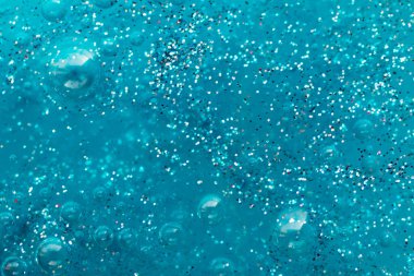 Sümük dokusunun makro fotoğrafçılığı. Kopya alanı olan abstrat mavi arkaplan.