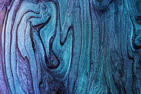 Eleganckie Marmurowe Niebieskie Tło Wykonane Płynnych Lakierów Paznokci Dobre Jako — Zdjęcie stockowe