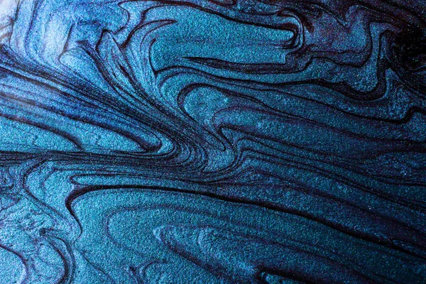 Елегантний Мармуровий Синій Фон Зроблений Рідких Лаків Нігтів Добре Косметика — стокове фото