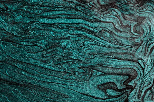 エレガントな大理石のシアンの背景 液体ネイルポリッシュから作る 化粧品の背景として良い — ストック写真