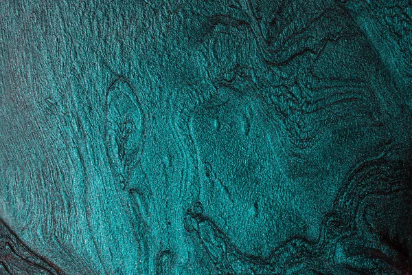 精致的大理石青色背景 用液体指甲油制成 可用作化妆品背景 — 图库照片