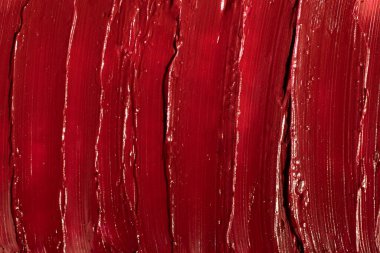 Parlak rujun soyut kırmızı lekesi, dokunun makro fotoğrafçılığı.