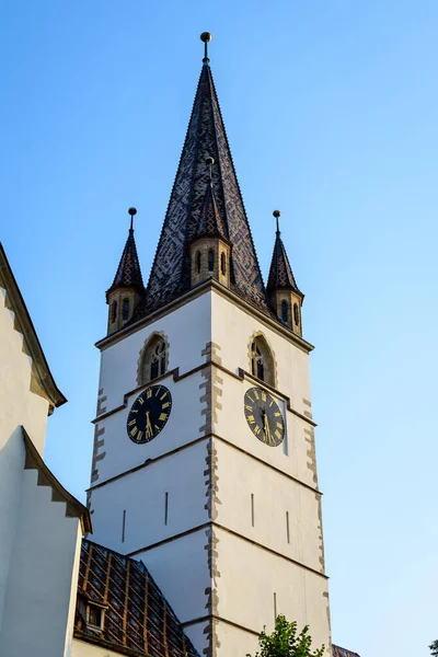 Szent Mária Evangélikus Katedrális Catedrala Evanghelica Sfanta Maria Felújított Régi — Stock Fotó