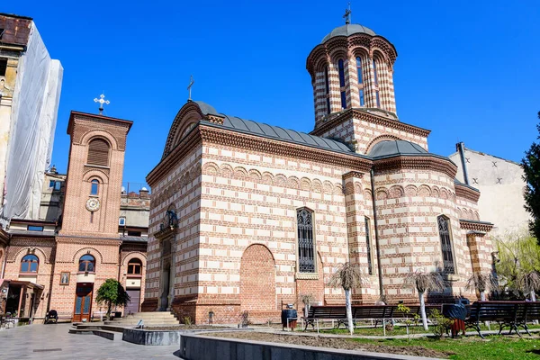 Bukurešť Rumunsko Března 2021 Hlavní Historická Budova Kostela Antona Biserica — Stock fotografie