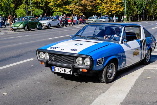 Bucarest Rumania Octubre 2021 Coche Vintage Renault Gordini Azul Blanco — Foto de Stock