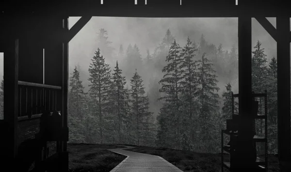 Doğa manzarası duvar kağıdı tasarımı konsepti.