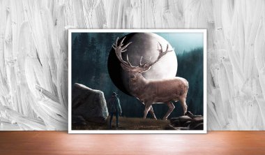 Şirin bir köpeğin büyük ve güzel beyaz fotoğrafı.