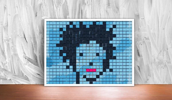 Mavi ve beyaz küplerin dijital bileşimi