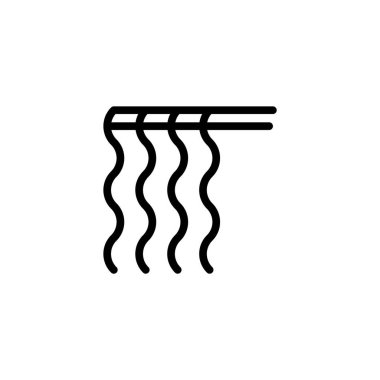 Asyalı erişte vektör simgesi tutan çubuklar.