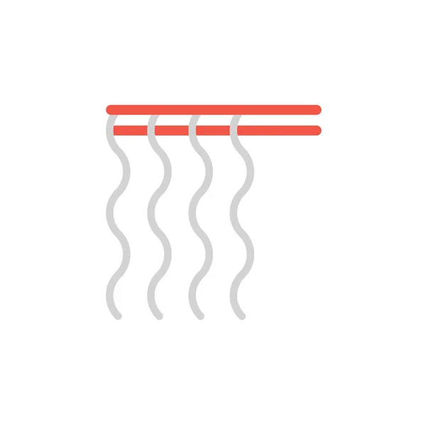 Baguettes rouges tenant l'icône des nouilles de riz — Image vectorielle