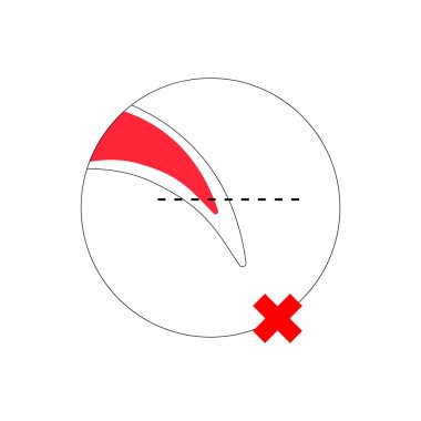 Köpek tırnağı kesme kılavuzu renkli taslak simgesi. Evcil hayvan pençeleri tehlikeli kesme çizgisi ile talimatları kesiyor