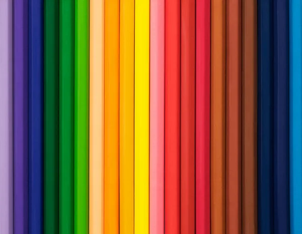 Set Pencils Drawing Bright Rainbow Background Pencils — Stock Photo, Image