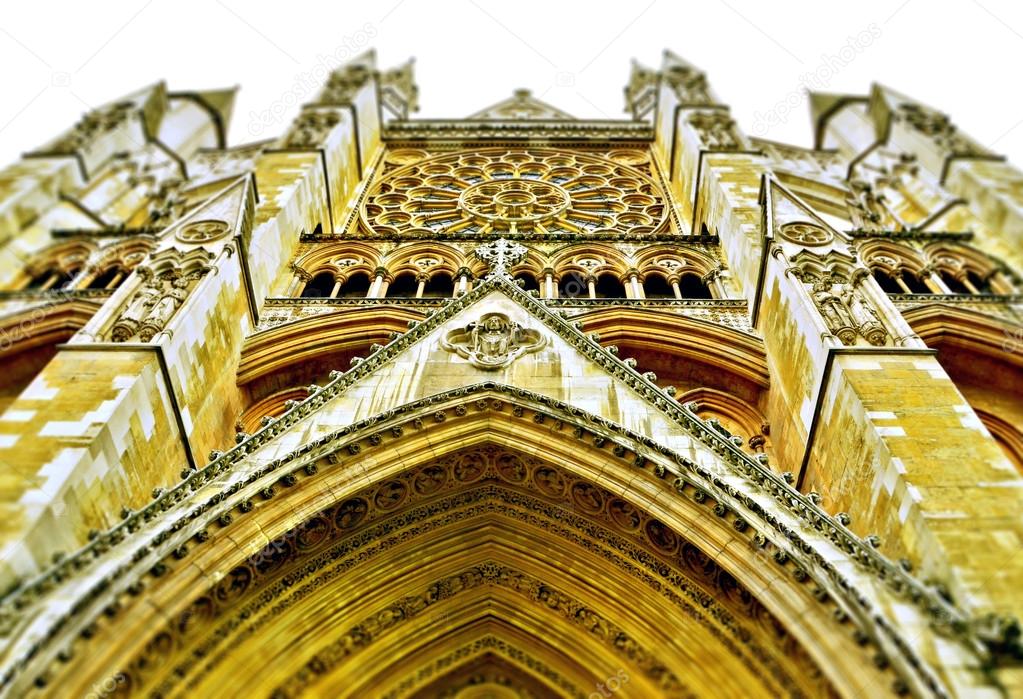 The Westminster Abbey church in London, UK