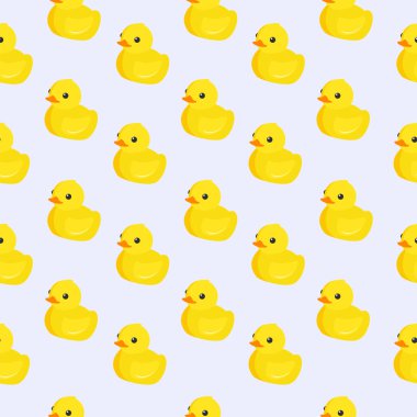 Lastik ördeklerin kusursuz deseni. Yazdırma ekranı arkaplanı, kumaş ve kiremit duvar kağıdı için tasarım.